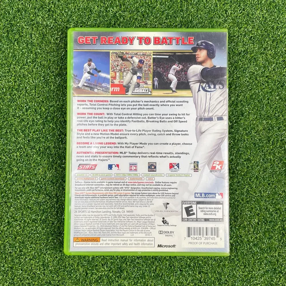 Major League Baseball 2K10 ( Microsoft Xbox 360, 2010) CIB Works
